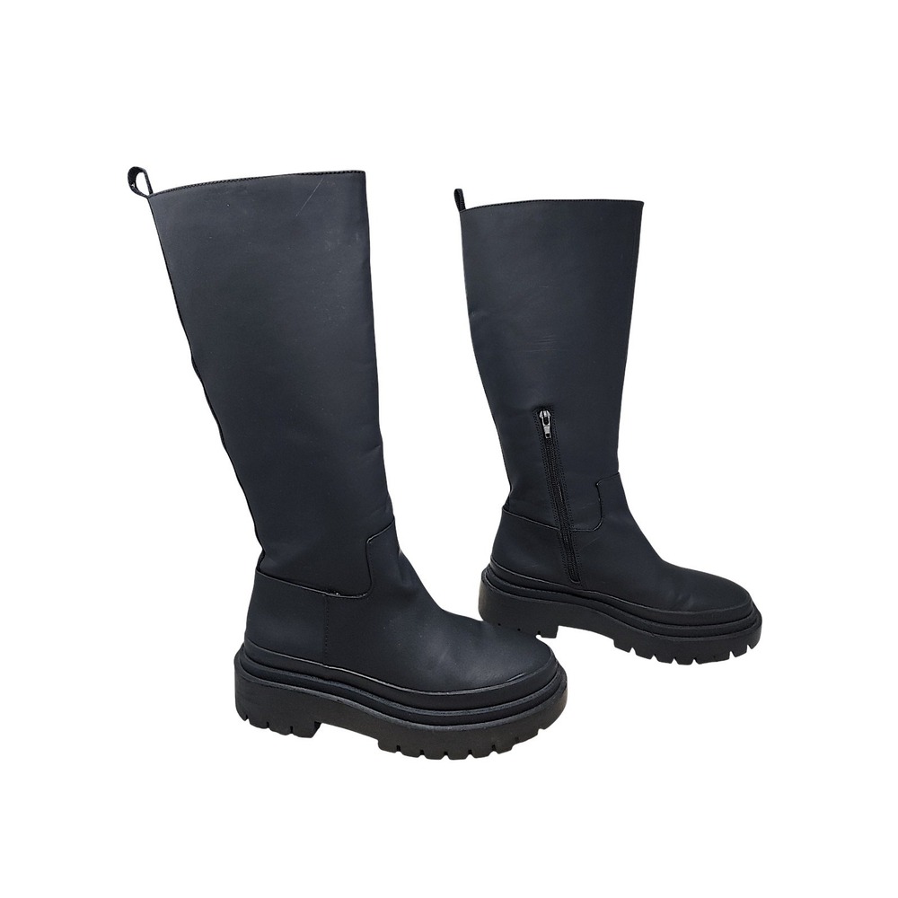Cool Planet Steve Madden Boots 8M Magicc Black Platform Lug Sole Knee High Goth